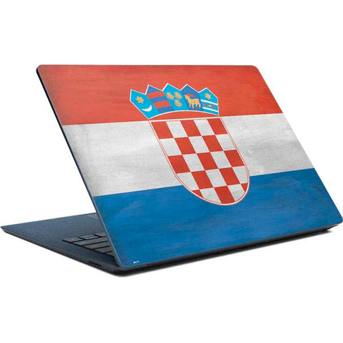 Croatia Flag Distressed Surface Laptop Skin